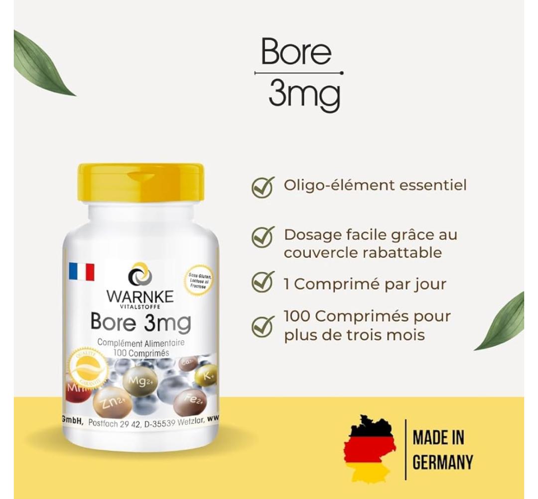 BORE 3MG-CROISSANCE EN TAILLE